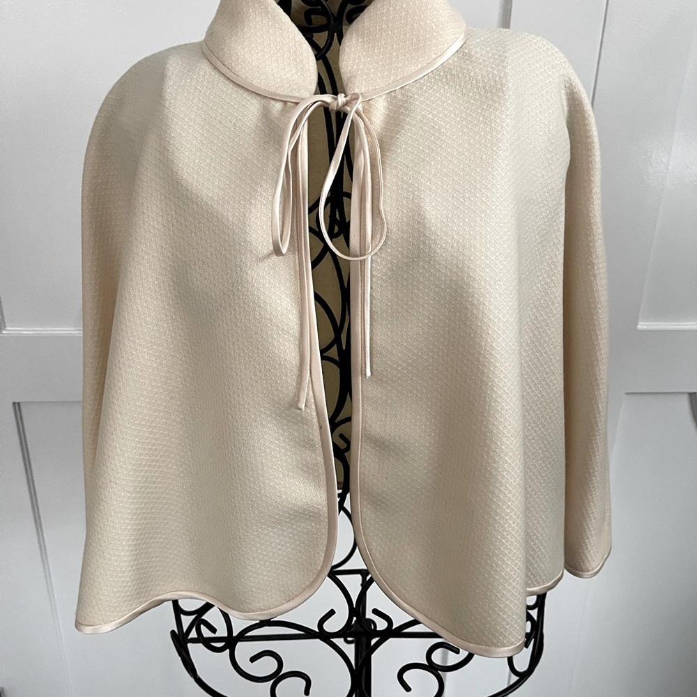 Cashmere/Silk Trim Custom Shaw- Mira Couture